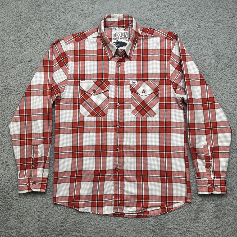 Dixxon Flannel Company Shirt Mens M Red White Plaid Form and Function Heavy